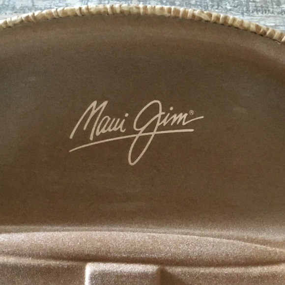 Maui Jim Hard Case Clamshell Tan Woven Wicker Sunglass Case - Picture 8 of 11